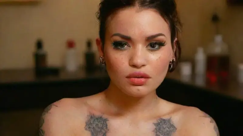 Tattoo studio scene with detailed