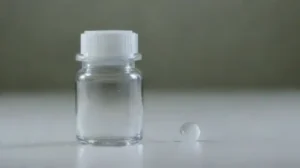 Sterile medical setup with vial and needle